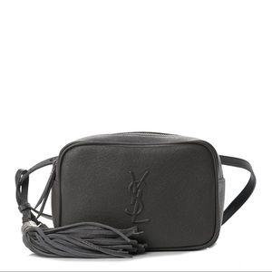 SAINT LAURENT Lambskin Monogram Lou Belt Bag Asphalt